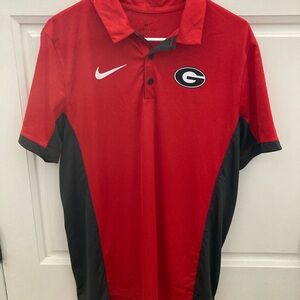 Nike Men's Polo Shirt in Red and Black - Georgia bulldogs